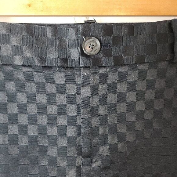 Banana Republic Dark Navy Black Checkered The Hampton Ankle Pants Womens sz 8 - Picture 3 of 7